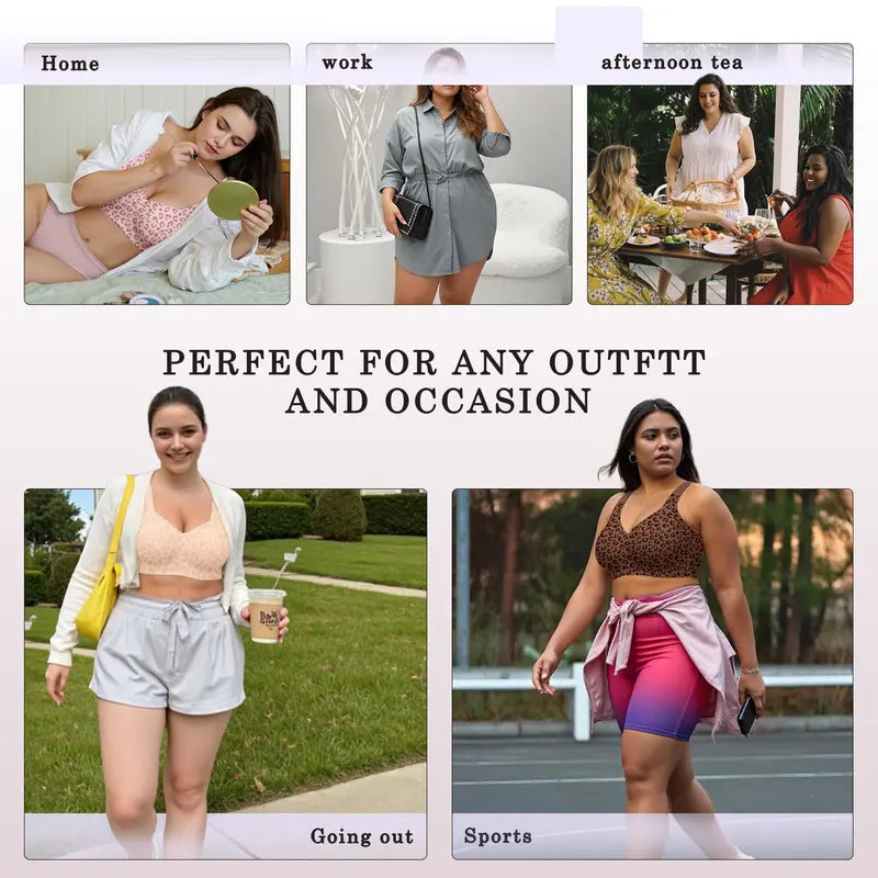 Experience Unmatched Comfort with OEAK Women’s Wirefree Jelly Bras – Full Coverage, Everyday Essential!
